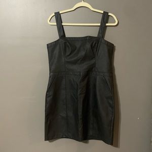 Abercrombie Faux Leather Pinafore Dress- Medium
